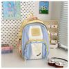 High Value, Fresh and Sweet, Contrasting Color Splicing Backpack, Girl Junior High School Student Lightweight Backpack