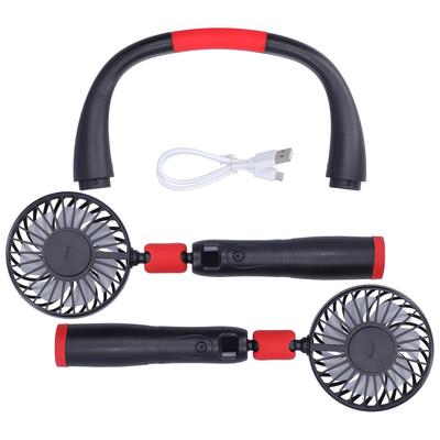 D9 Wearable Neck Fan USB Rechargeable Desktop Neck Fan Handheld Neck Air ConditionerBlack
