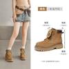 Augustine Platform Martin Boots Women's 2025 New Autumn Retro Rhubarb Boots British Style Tooling Knight Short Boots