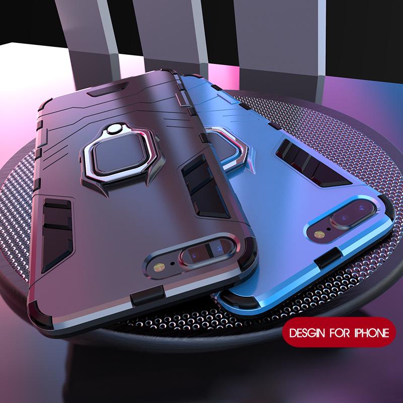 Cool Armor Ring Case For iPhone 11 Pro Max Shockproof Phone Cases for Apple iPhone 11 SE 2020 Xs Max 5 6S 7 8 Plus XR Back Cover Shell