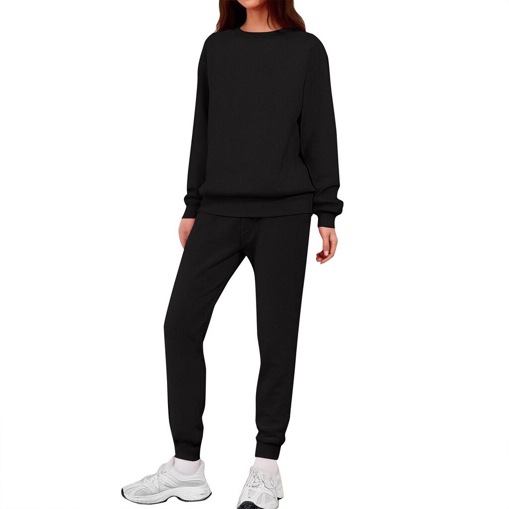 Women's Two-piece Casual Suit, Color -lined Suit, Sweatpants With Pockets