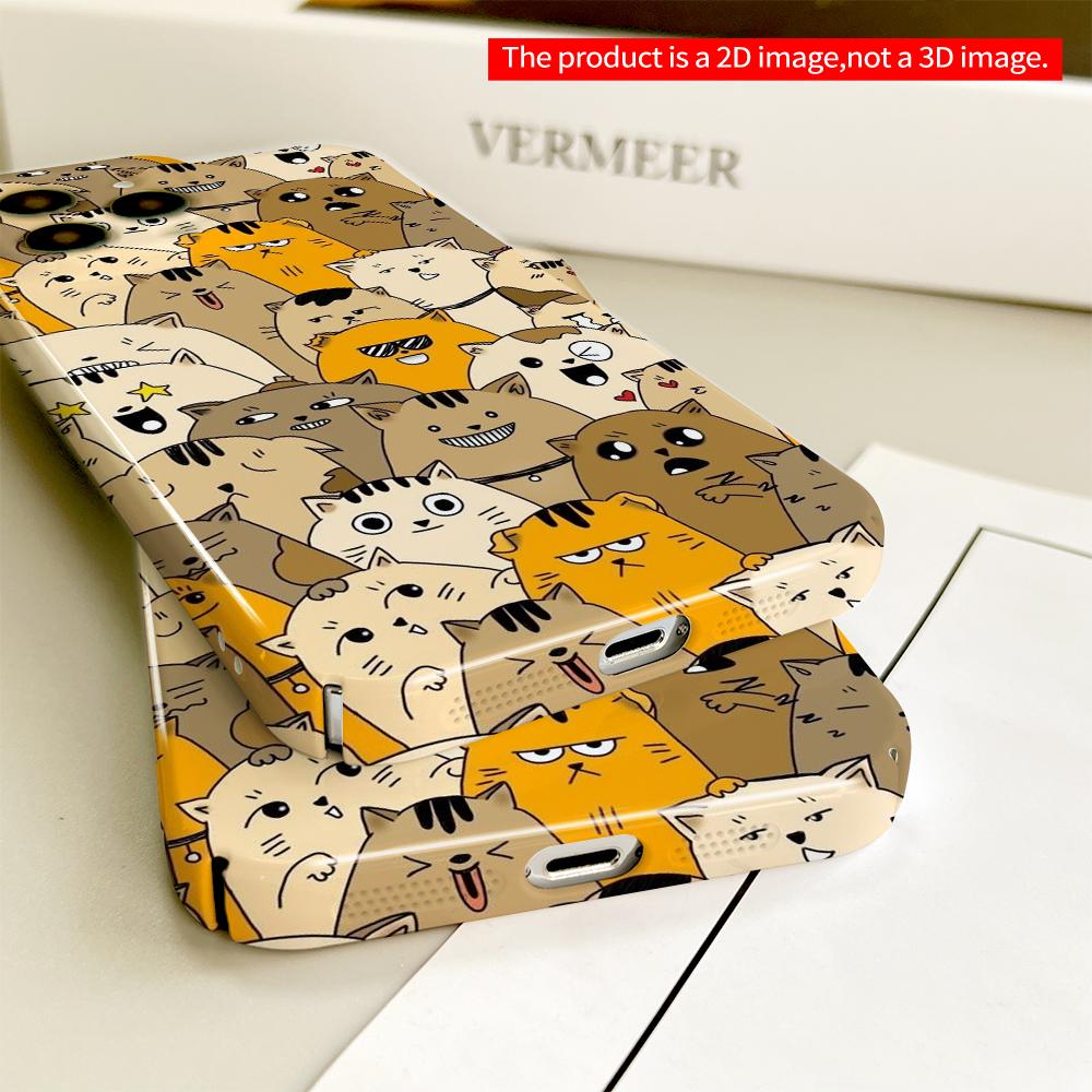 Cute Cat Collection Phone Case All Inclusive Film Hard Phone Case, Compatible with iPhone 18 Pro Max 17 16 15 14 13 12 11