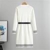 Spring and autumn classic black elegant knitted dress Small Fragrant Style Long Sleeve Woolen Dress