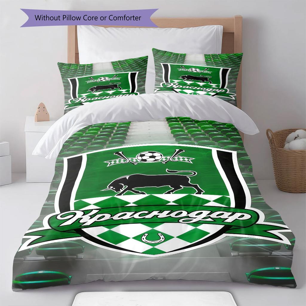 FC Krasnodar Glory Bedding Quilt Set Quilt Cover Pillowcase Home Decoration Birthday Gift (1 * Duvet Cover + 2 * Pillowcase, Without Core)