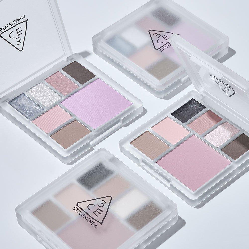 3ce ALL ROUNDER MULTI PALETTE [Gift] Glow Eye Point Brush: PINK