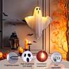 Halloween LED Ghost Light, DIY Hanging Decoration with Adjustable Lamp Arm, Party Decoration, Garden Halloween Props, Outdoor Decoration