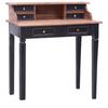 Day and Night - Day and Night Desk with Drawers Solid Mahogany Wood 90x50x101 Cm