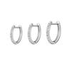 F6 Titanium Alloy Women's Earrings - Medical Implant Grade D-Shaped Hoops & Studs for Earlobe Training & Cartilage.