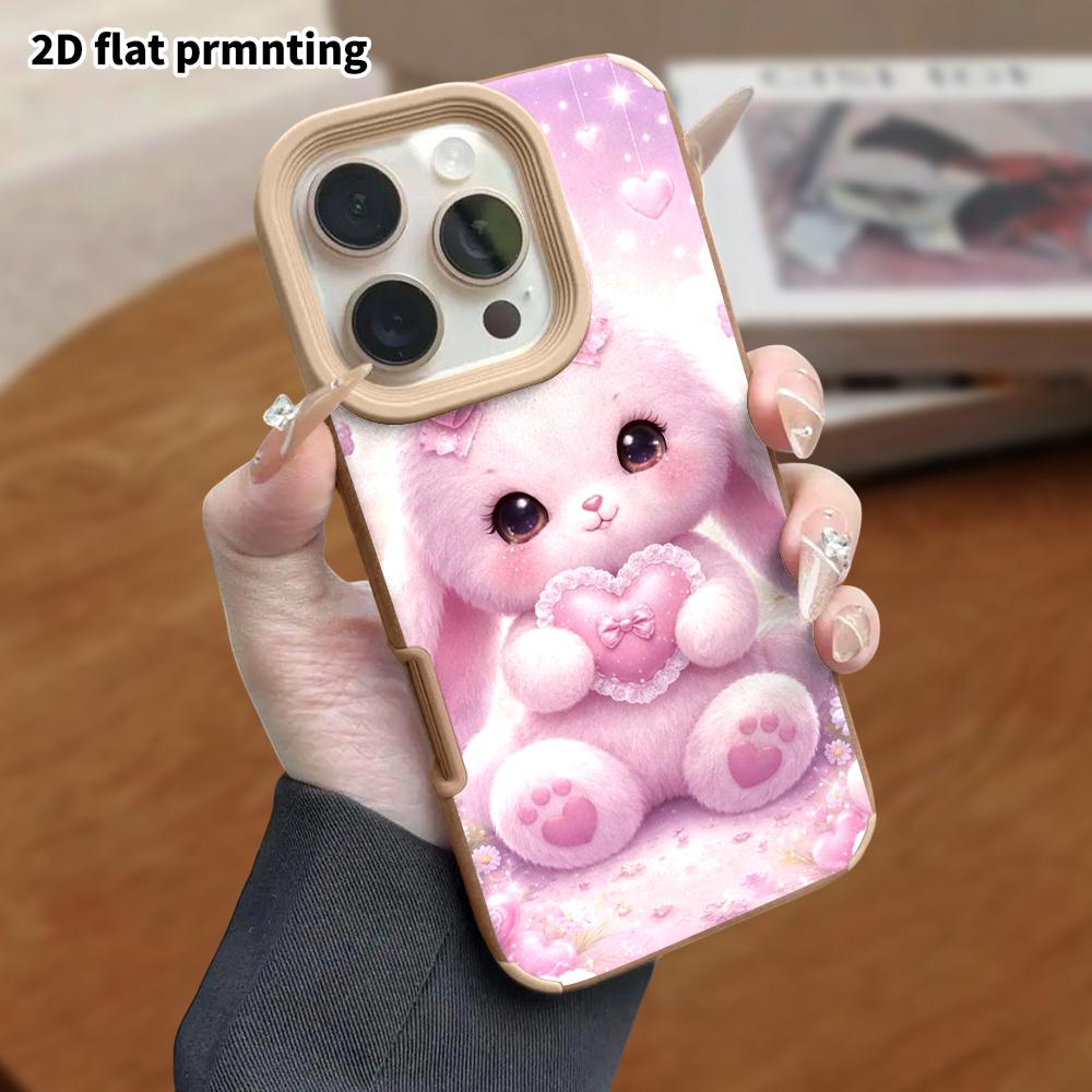 Phone Case: Lambskin 2D Flat Samsung Galaxy A34 A35 M05 M06 S20 S22 S21 FE Plus 5G Protective Case, Droopy-Eared Rabbit, Christmas and Halloween Gift