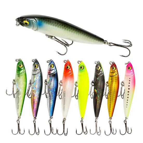 Fishing Lure Artificial Hard Swimbait with Treble Hook Realistic Looking Bright Color
