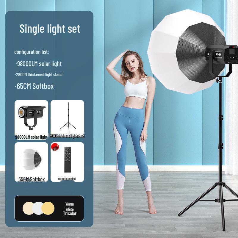 300W LED Studio Photography Light with Deep Parabolic Softbox