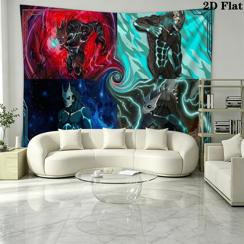 Kaiju No 8 Wall Tapestry Aesthetic Wall Hanging Printed Fabric Blanket Decorative Tapestries for Bedroom Living Room Home Decor