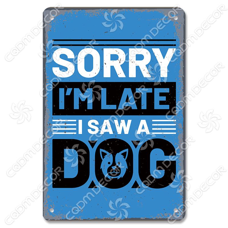 Beware of Dog Warning Tin Sign Metal Plate Caution Danger Dogs Vintage Poster Metal Plaque Garden Backyard Farm Home Wall Decor