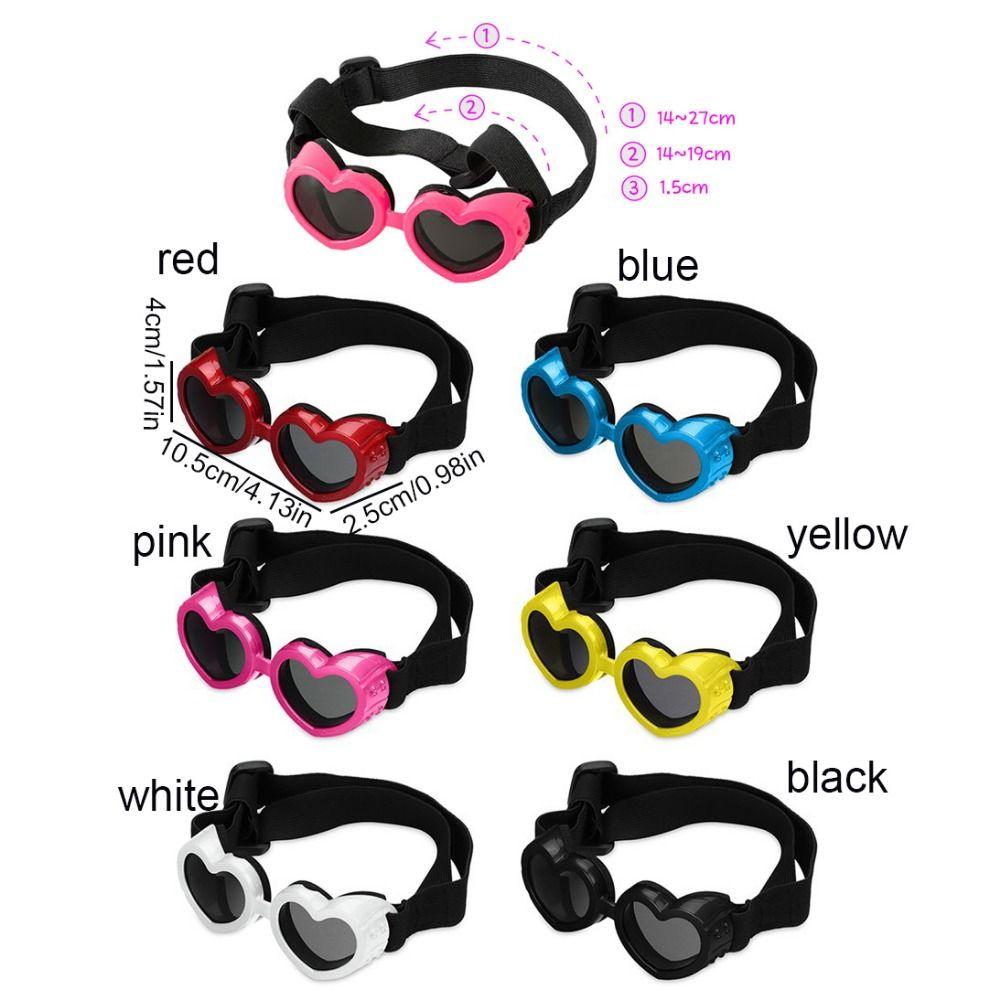 Heart Shape Dog UV Protection Glasses Anti-Fog Dog Eye Wear Protection Dog Sunglasses Photos Props