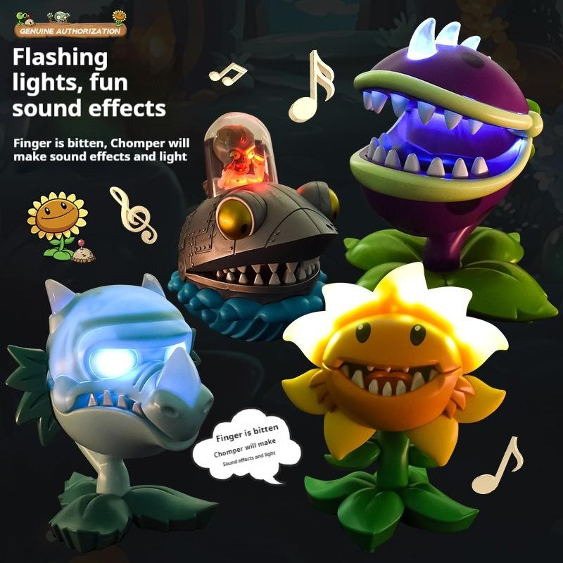 Plants V.S. Zombies Prank Toy Torchwood Chomper & Crocodile/Shark Bite Finger Parent-Child Interaction Game Toy Collectible Gift