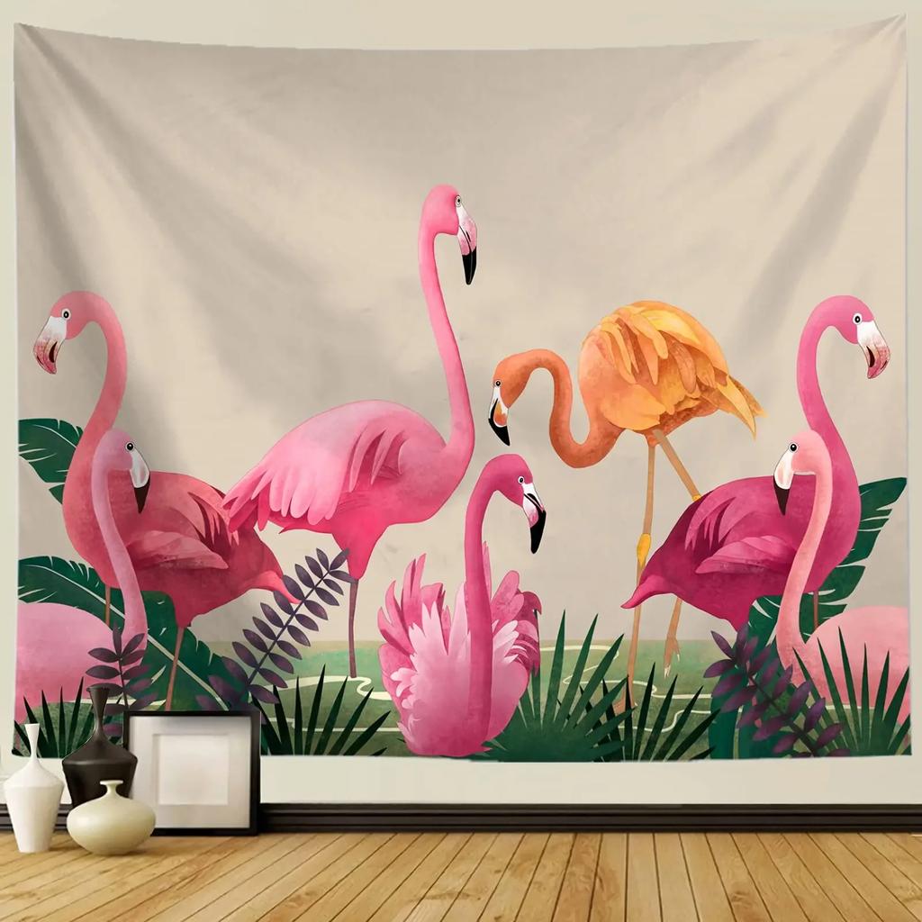 Flamingo Tropical Beach Tapestry Hippie Flamingo In Beach Seaside Tapestries Wall Hanging Art for Bedroom Living Room Dorm Home
