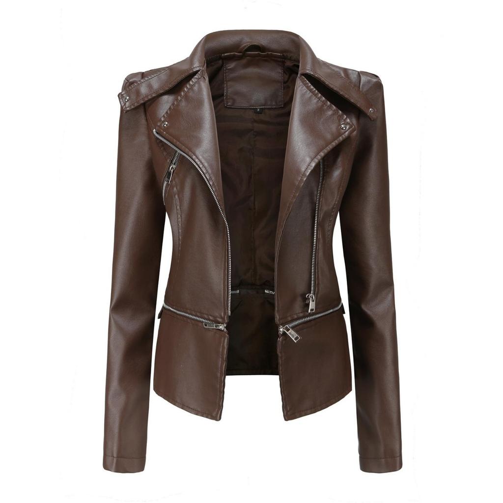 Nuovo stile giacca in pelle per le donne con orlo staccabile giacca primaverile e autunnale per le donne giacca casual alla moda