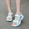 Girls Soft Sole Sandals Adjustable Strap Sport Sandals Non Slip Beach Shoes Breathable Mesh Upper Lightweight Outdoor Footwear