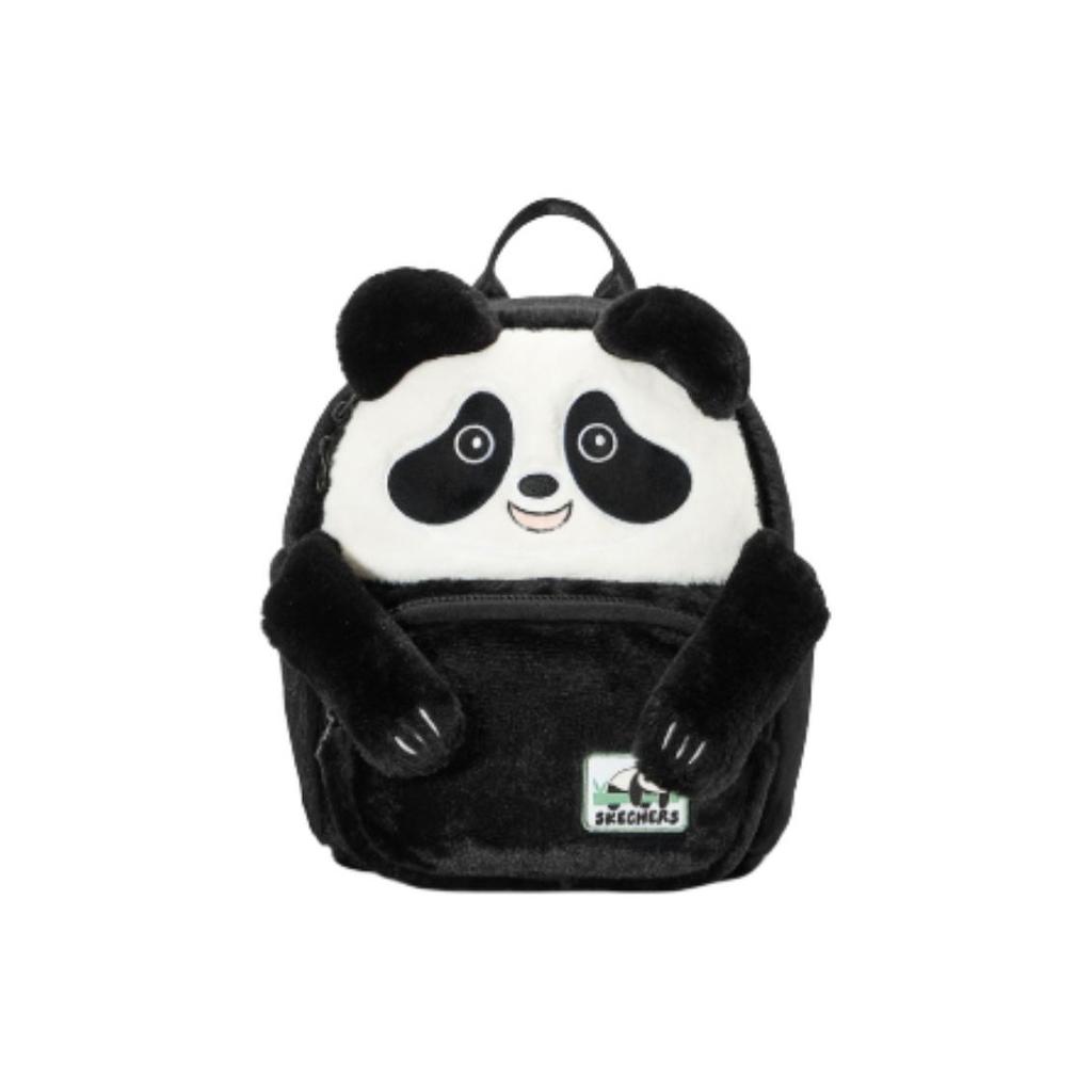Skechers 8L Retro Fashion Panda Shape Design Fabric Backpack Kids backpack Carbon-Black L425K064