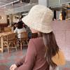 Fashion Lamb Wool Solid Color Soft Plush Hat Vintage Fisherman Cap Outdoor Trend