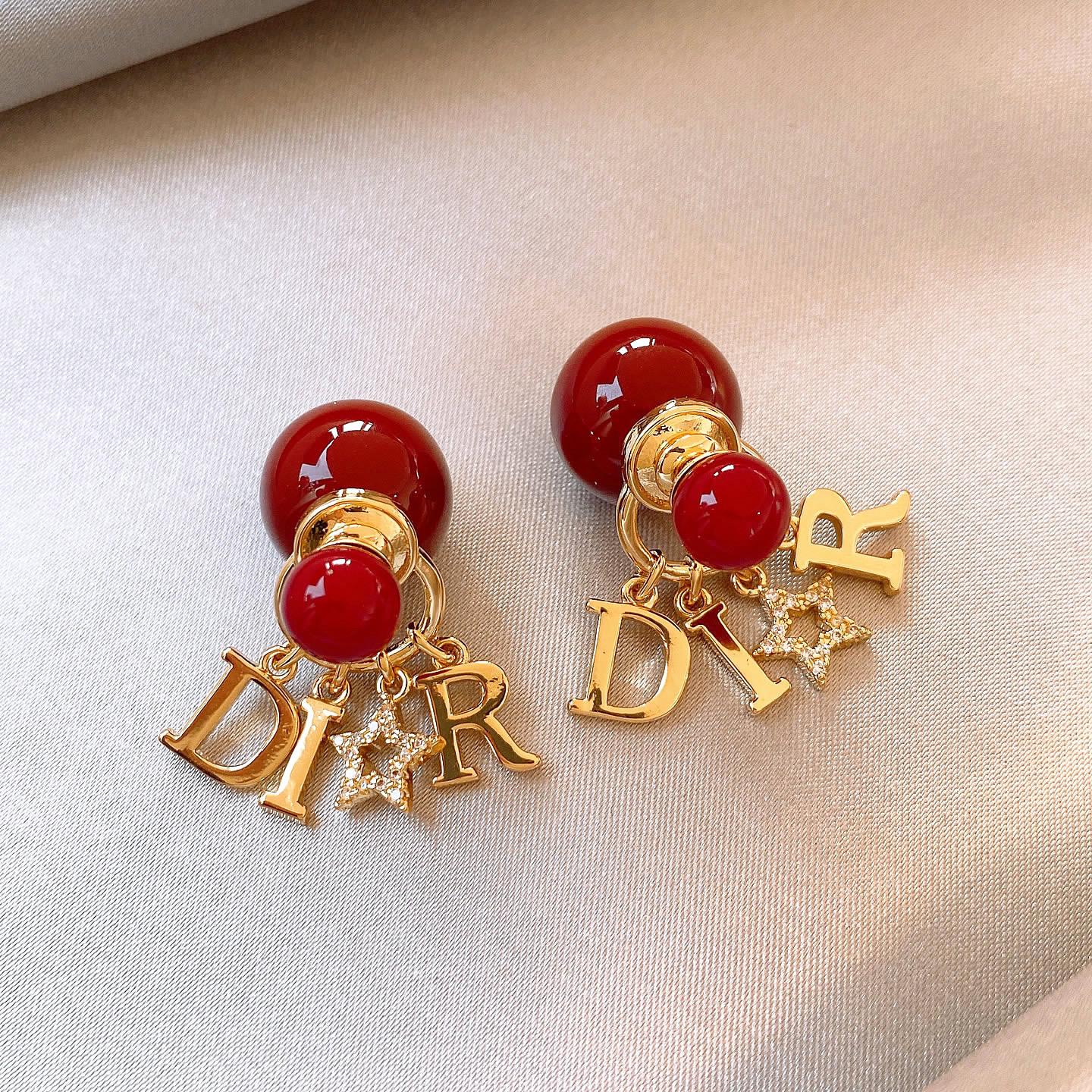 Новогодние красные циркониевые серьги-гвоздики с бахромой, серьги с нишевым дизайном, серьги