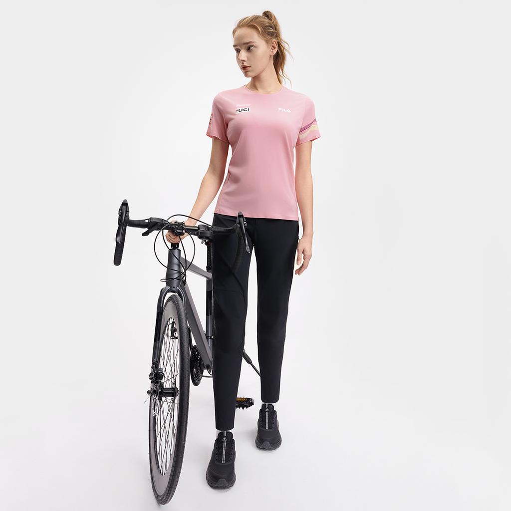 New FILA CYCLING T Shirt Women's Peony Pink A11W518102F-LP