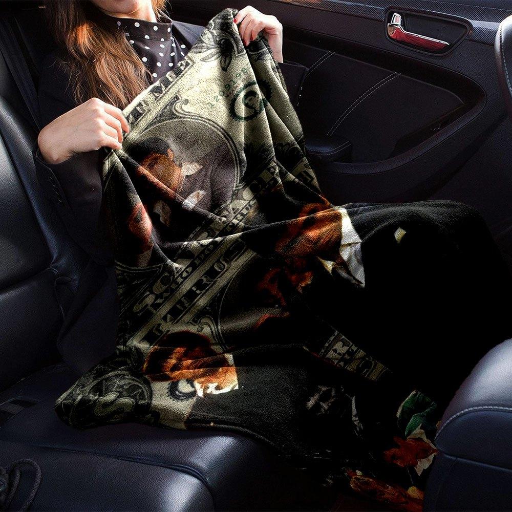 1pc Scarface-Inspired Flannel Blanket - Soft Cozy All-Season Throw for Bedroom, Sofa, Camping, Travel - Perfect Gift for Movie FansB11