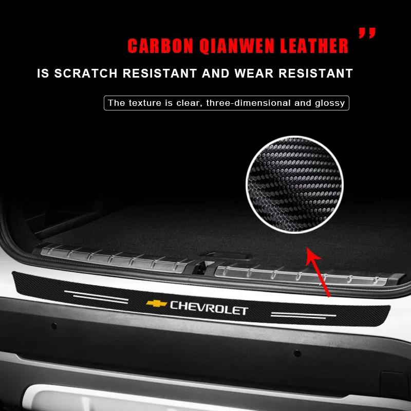 Nowa Naklejka Ochronna Błotnika Bagażnika Samochodowego z Włókna Węglowego 3D Kompatybilna Chevrolet Captiva Colorado Cruze Spark Malibu Samochód Trax