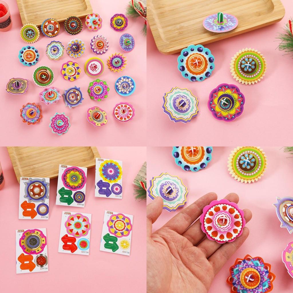 Children Diy 3d Puzzle Paper Gyroscope Art Craft Toy Gift For Kids School