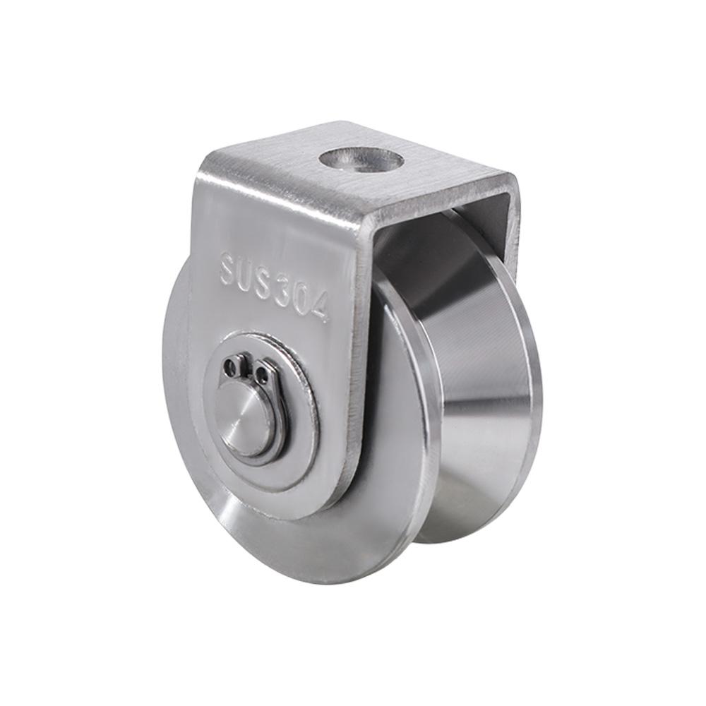 Heavy Duty V-Groef Poelie Soepel Rollend 304 Roestvrij Staal Poelie Garage Deuren