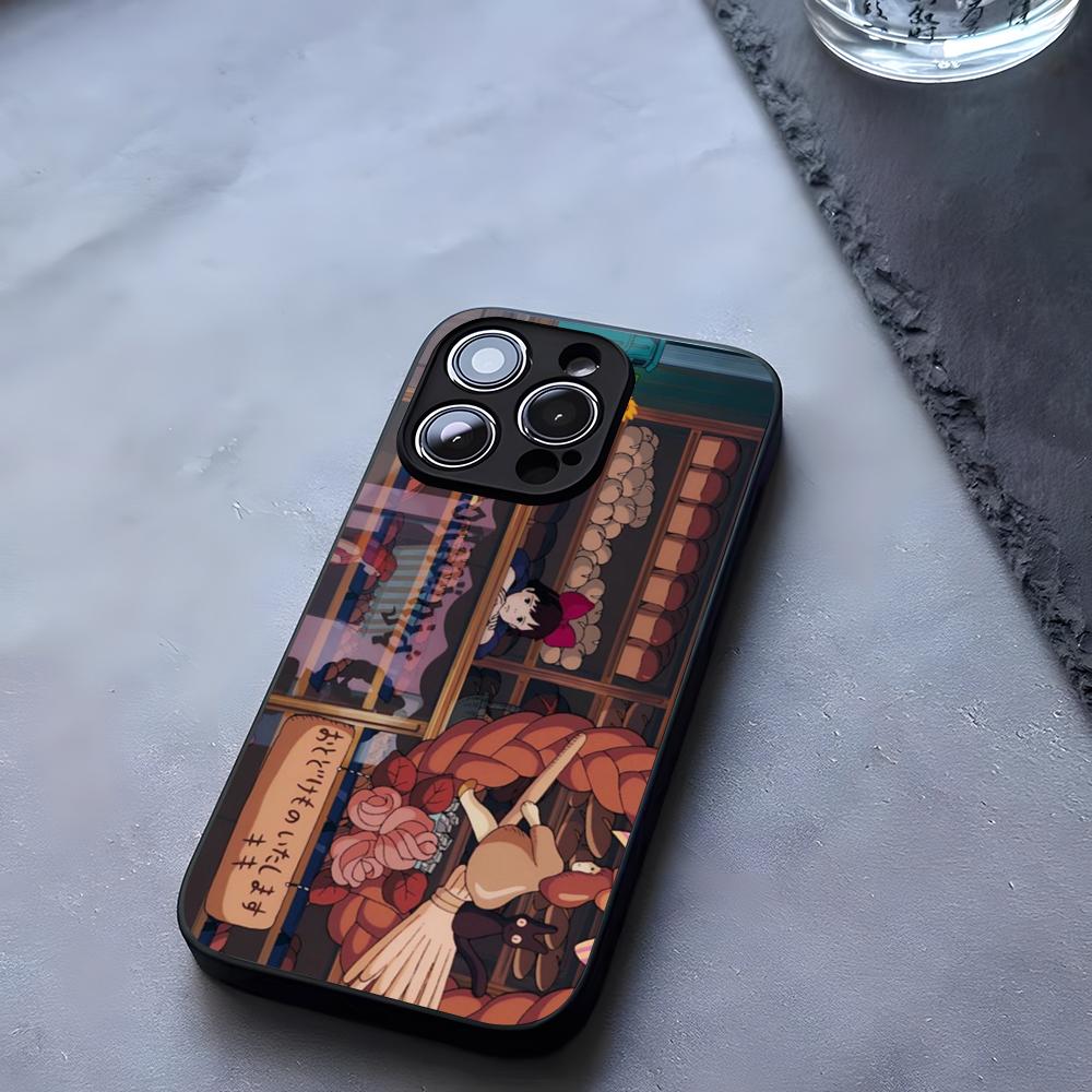 Anime Ki-Kiki Deliverys Service Phone Case Tempered Glass For IPhone 17 13 14 16 12 15 11 Pro Max Plus Mini X XR SE2020 Coque