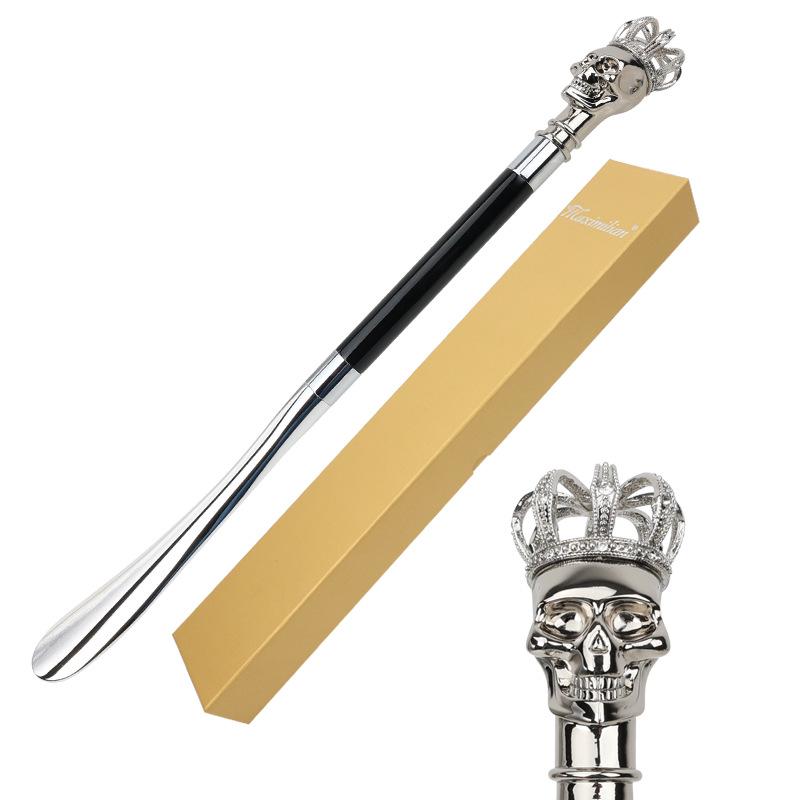 Maximilian Luxury Shoehorn with Metal and Wood Handle for Home or Hotel Use