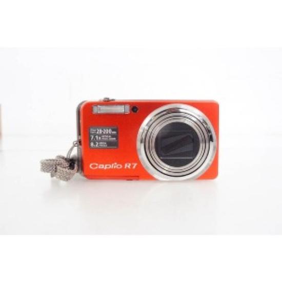 Used RICOH Caplio R7 Compact Digital Camera | 8.15 Megapixels | Optical Zoom | Pocket-Size Point & Shoot | Orange
