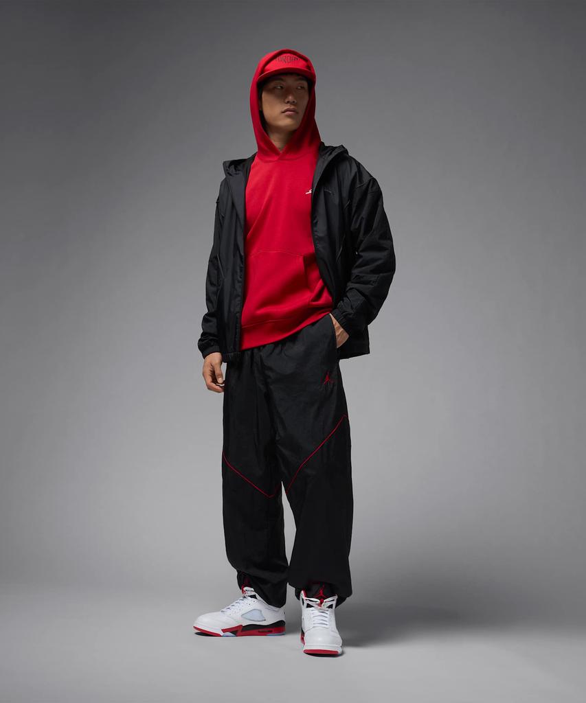 Nike Jordan Brooklyn Draft Pants M - Black:Gym Red / Ib1047-010