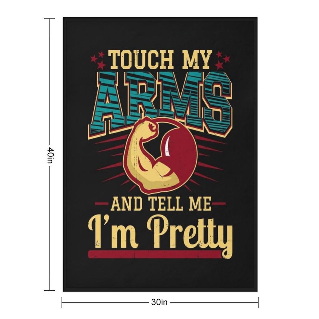 Fass meine Arme an und sag mir, dass ich hübsch bin Muskelmann Produkt Überwurfdecke Zottelig Groß Bett Luxus Designer Decken