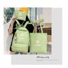 School Opening Must Have Small Daisy Printed Backpack Large Capacity Student Canvas Book Bag Korean Version Girl Four-piece Knapsack Set