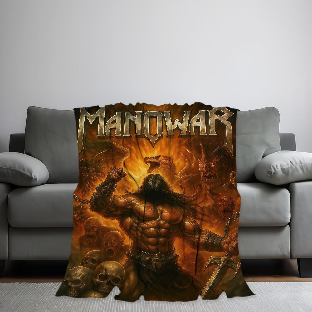 Rock Band M-Manowar Deken Flanel warm comfort zachte pluche deken Voor Picknick Bedden Banken Huizen En Slaapkamers
