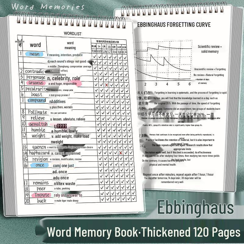 Livre de Mémoire de Vocabulaire Anglais: Courbe d'Ebbinghaus pour la préparation aux examens universitaires et post-universitaires