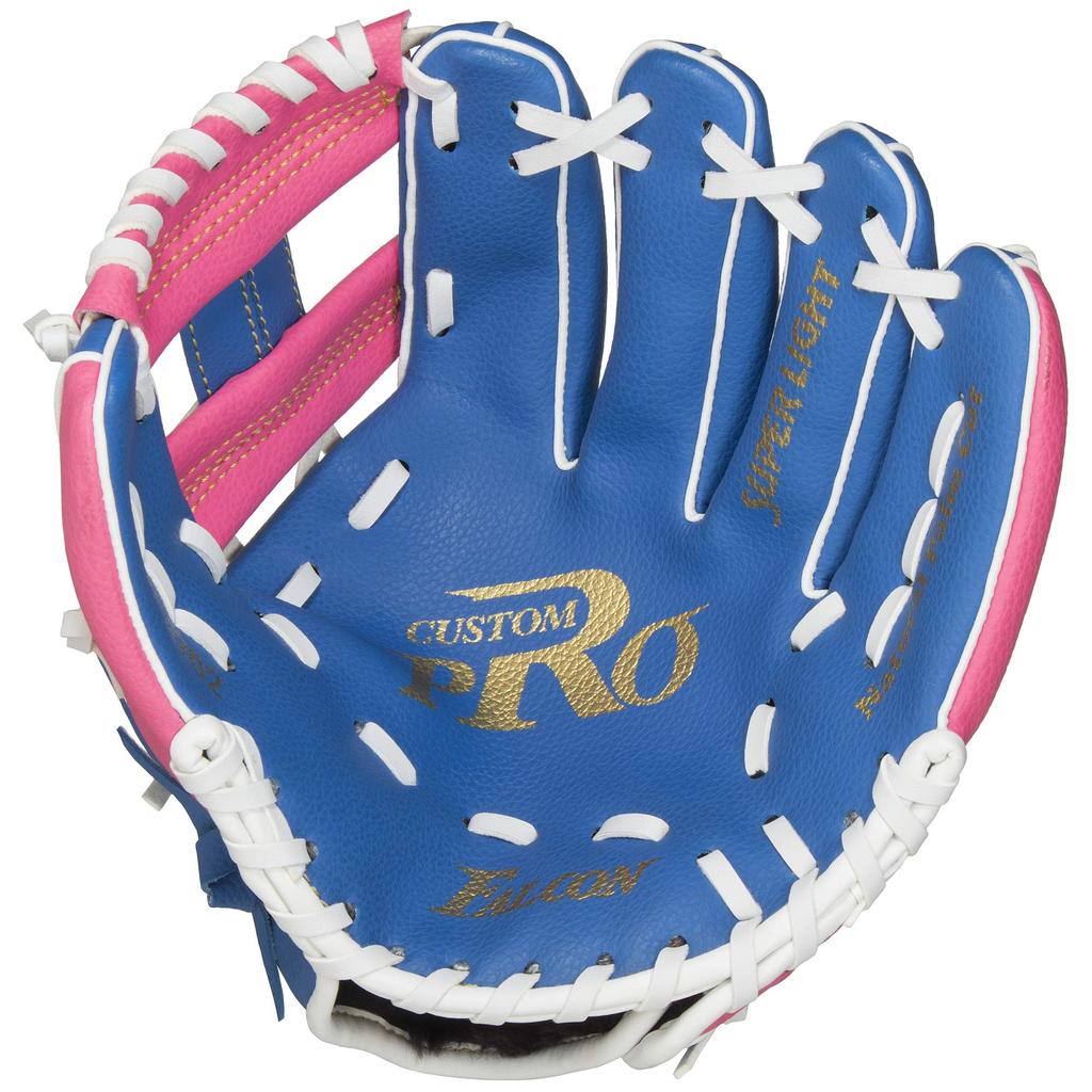 Sakurai FALCON Baseball for Youth Fits Size for Early Elementary School Blue x Pink Glove, All-Around, Softballs, 120-130cm, Students, FG-1202,