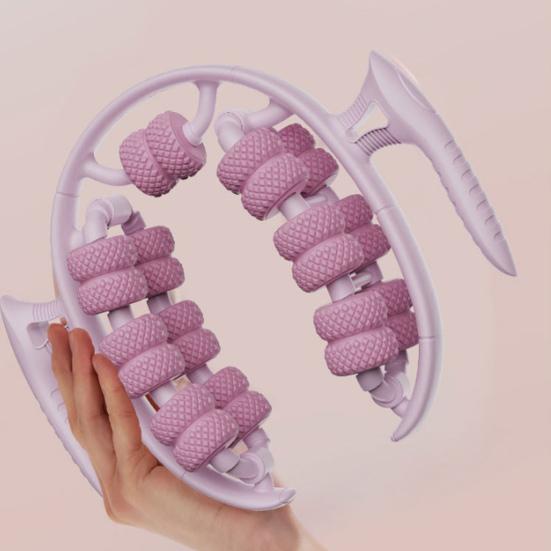 Leg Massage Roller Anti-Cellulite Lymphatic Drainage Deep Tissue Therapy Thighs Arm Back Shoulder Muscle Relaxation Massage Tool with 26 Rollers