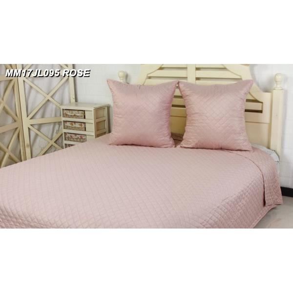 Bedspread - Boutis - Microfiber - 230x250cm - Pink - Washable