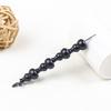 Small 10x15MM Ebony Wood Gourd Pendant Buddhist Beads Bracelet - Handmade Wenwan Wooden Accessory.