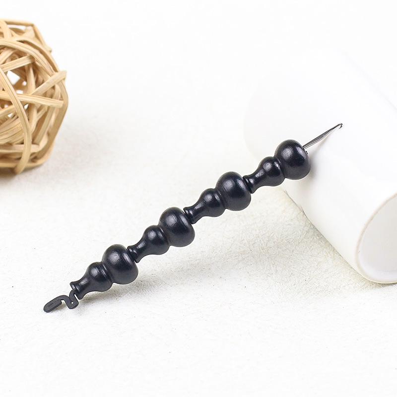 Small 10x15MM Ebony Wood Gourd Pendant Buddhist Beads Bracelet - Handmade Wenwan Wooden Accessory.