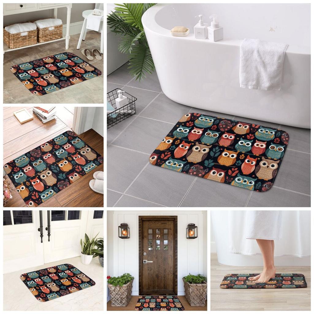 Owl Minimalist Pattern For Printing Non-slip Doormat Floor Mat Carpet Rug for Kitchen Entrance Home Balcony Footpad Mats