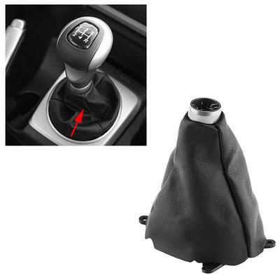 Universal Auto Manual Car Gear Shift Knob Boot Dust Cover Carbon Fiber Style PU Leather Gear Shifter Boot Durable Gear Stick Dustproof Gaiter Protection