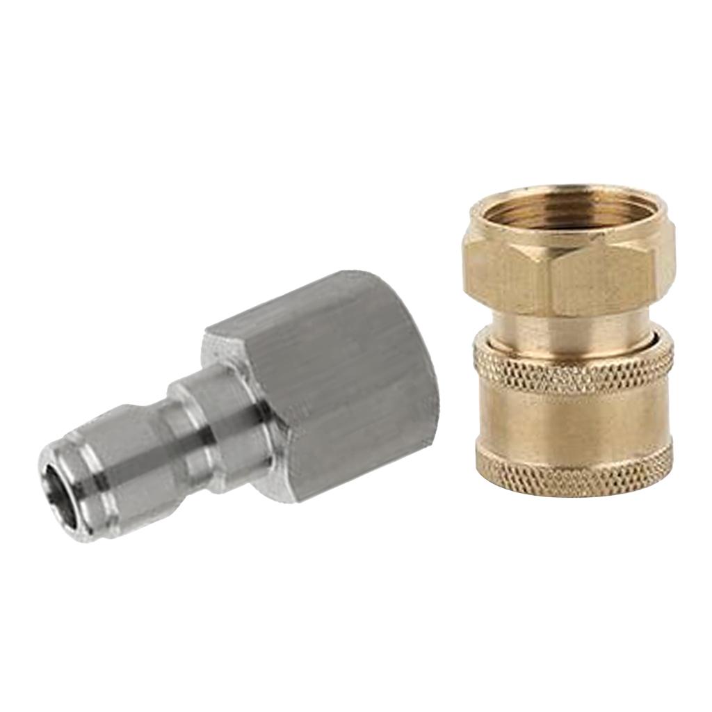2 Pieces Pressure Washer Quick Connector Easy Connect Fitting Equipment A+B