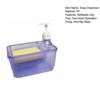 Kitchen Soap Dispenser with Quick-Drying Sponge Holder Quick Drying Removable Refillable Drip Tray One-Hand Operation Anti-Slip Base Kitchen