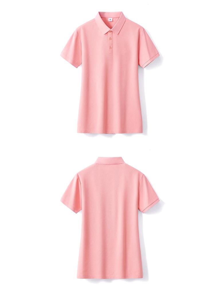 High-Quality 3D Logo Slimming Women's Polo Shirt - Solid Color, Short Sleeve, Cotton