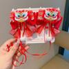 Plush Ball Children's Chinese Hairpin Bow Embroidered Bow Headwear Hanfu Hair Accessories  Kids
