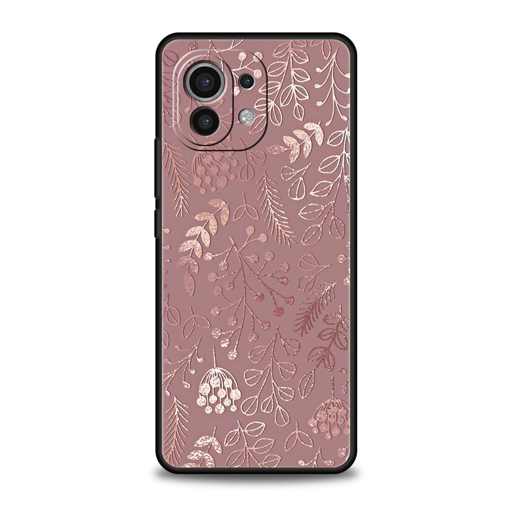 Fashion Gold Pink Marble Phone Case For Xiaomi Mi 17 15T 15 14 14T 13T 12T Pro 12 13 Lite 5G 11T Poco X6 X7 X5 Pro Soft Cover